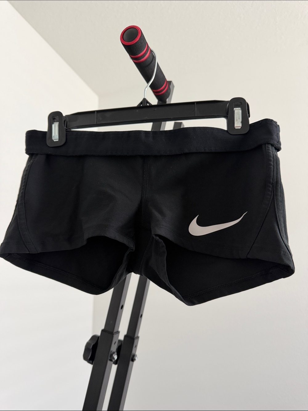 Nike Women’s Black Athletic Running Shorts with Reflective Swoosh
